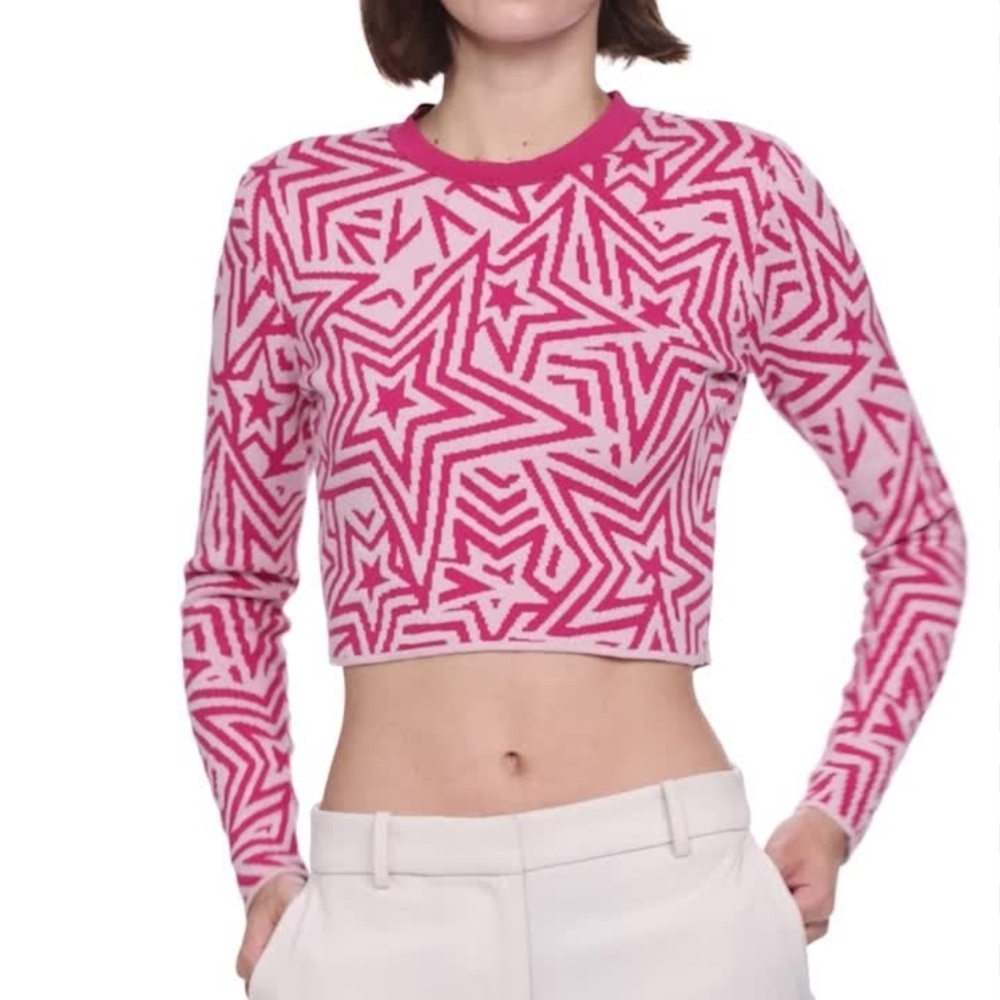 Simons Pink Star Long Sleeve Top